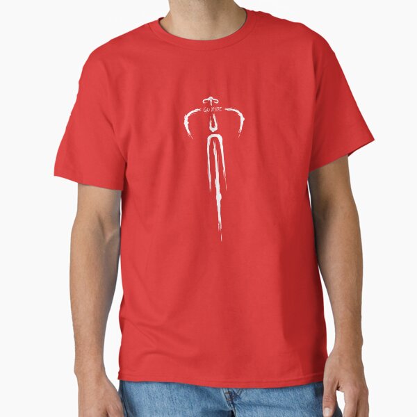 Go Ride Your Bicycle Ink Pen Style White T-Shirt