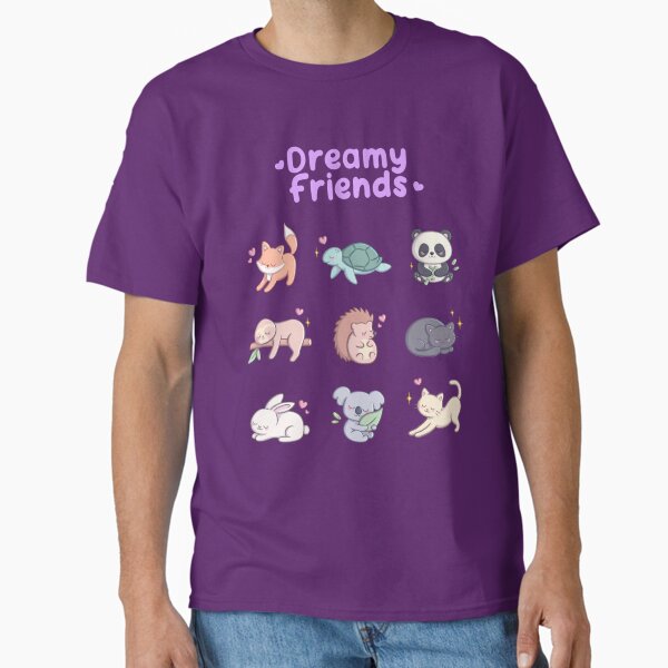 Dreamy Friends – Cute Pastel Sleeping Animals Illustration T-Shirt