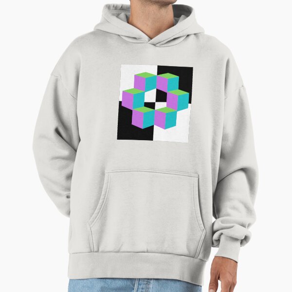 Colorful Cube Geometric Pattern Hoodie