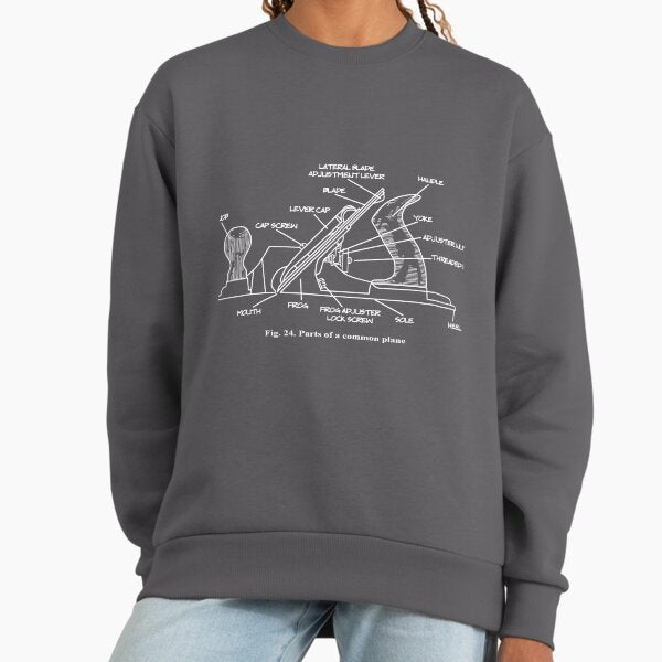 Woodworking Plane Technical Drawing Sweatshirt