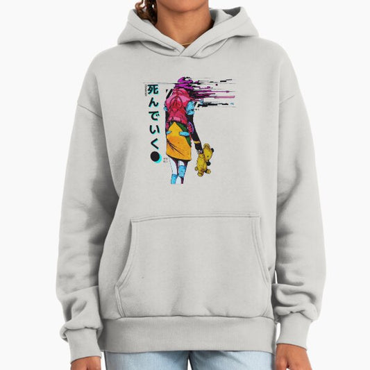 Vaporwave Japanese Cyberpunk Glitch Girl Hoodie