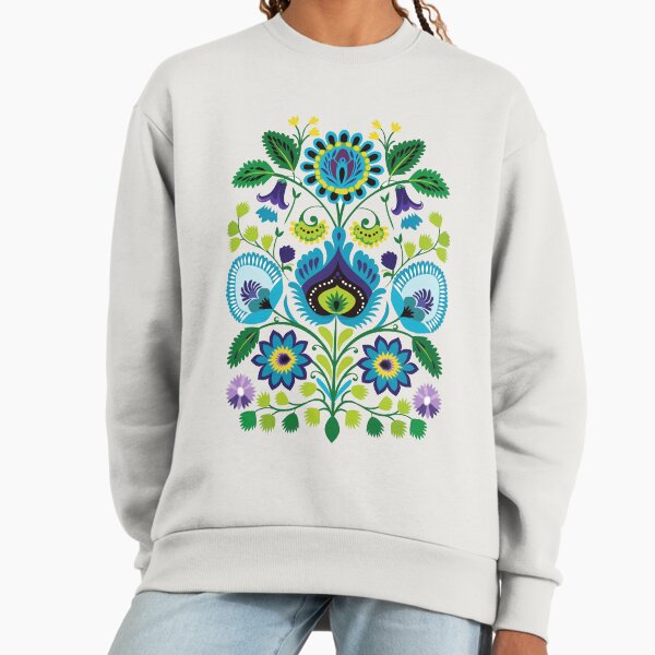 Polish Flowers Pattern | wycinanki | Folklore | Folk Art Sweatshirt