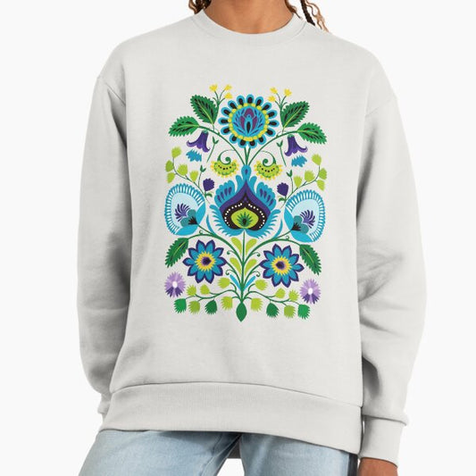 Polish Flowers Pattern | wycinanki | Folklore | Folk Art Sweatshirt