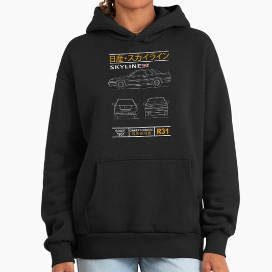 Blueprint of the Skyline R31 Hoodie