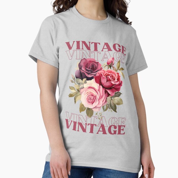Vintage Roses Flower T-Shirt