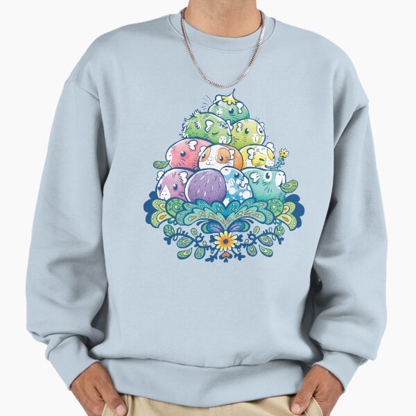 Blooming Piggy Pile in Blue Sweatshirt