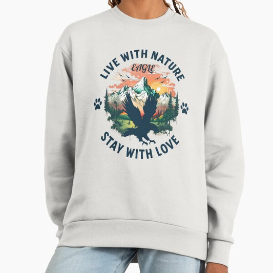 Love of Nature and Wildlife - Woodland Animals - Eagle Sweatshirt