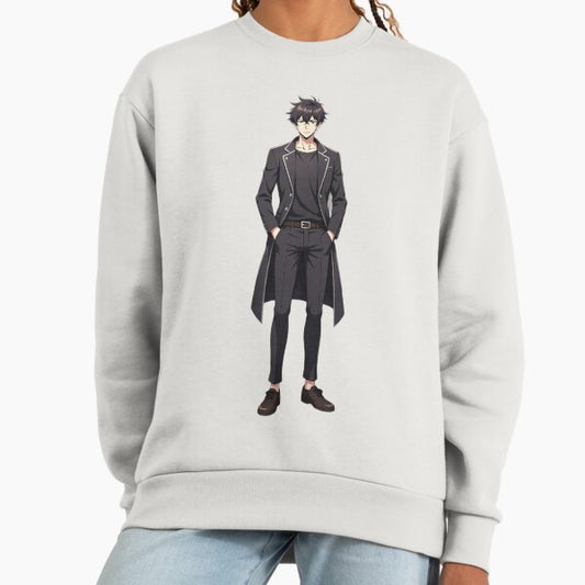Kairo Anime Boy Long Coat – Dark Aesthetic Illustration Sweatshirt