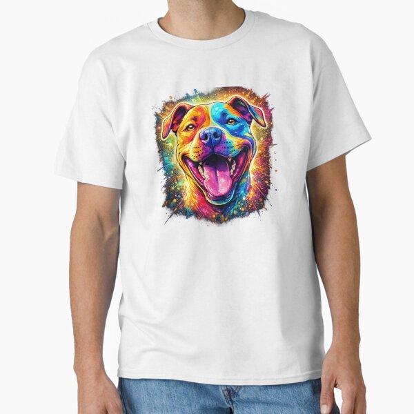 Colorful Power Dog Portrait T-Shirt