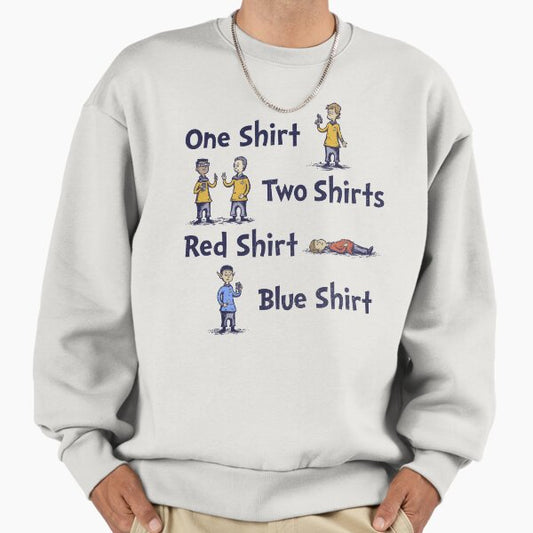 Red Shirt, Blue Shirt Sweatshirt