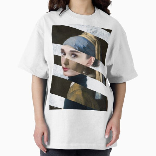 Poster Vermeer's "Girl with a Pearl Earring" & Audrey Hepburn T-Shirt