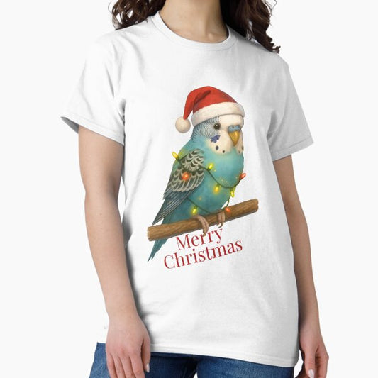 Christmas Budgie – Merry Christmas T-Shirt