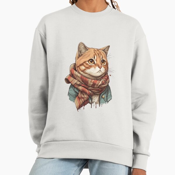Magical Cat with Scarf Sweatshirt