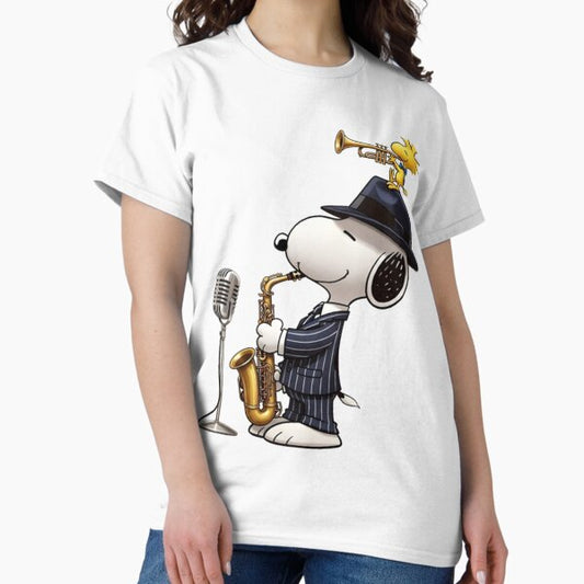 Jazz Snoopy and Woodstock T-Shirt