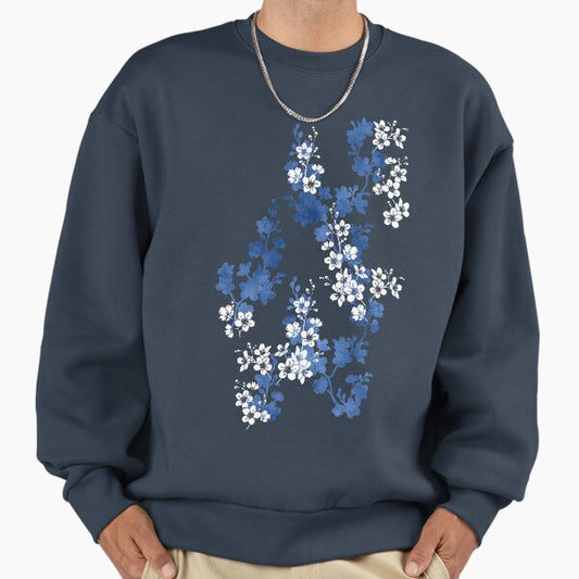 Sakura blossom in deep blue Sweatshirt