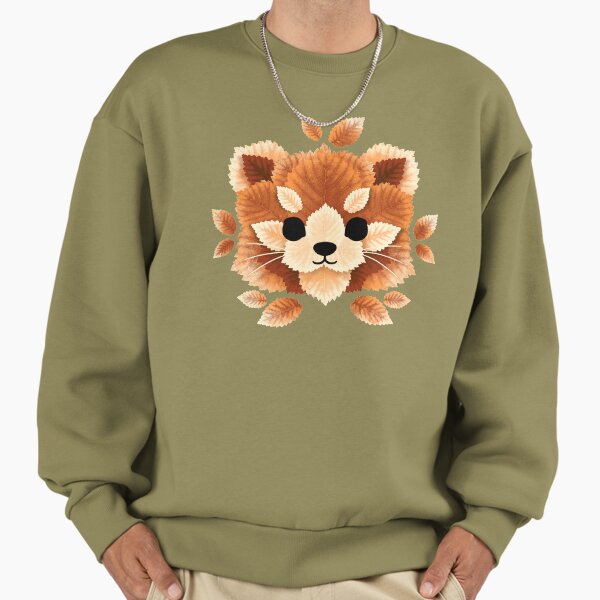 Red panda of leaves Sweatshirt