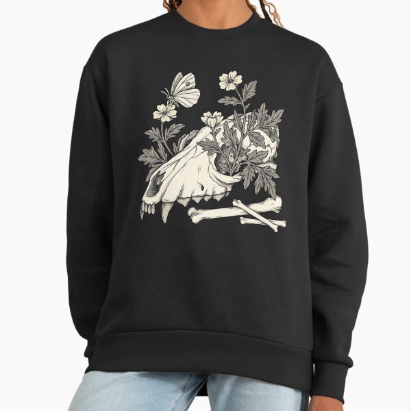 Wolf Skull Vulture Culture Skulldog Therian Furry Goblincore Sweatshirt