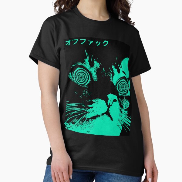 Vaporwave Cool Cat Japanese Urban Neon Style T-Shirt