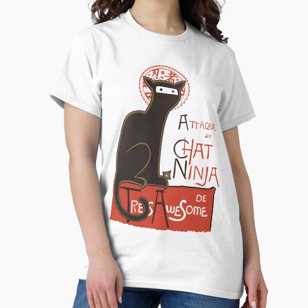 A French Ninja Cat (Le Chat Ninja) T-Shirt