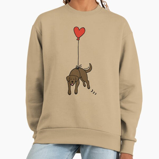 Chocolate Labrador Floating in the Air Sweatshirt