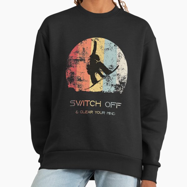 Vintage flying snowboarder style with a cool quote Sweatshirt