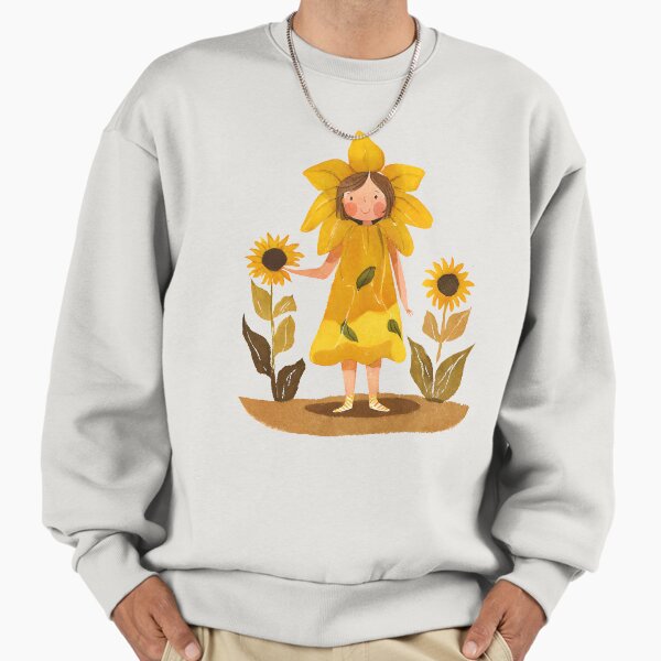 Girl dressed as a sunflower. Sweatshirt