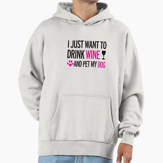 Drink, wine, pet, dog Hoodie