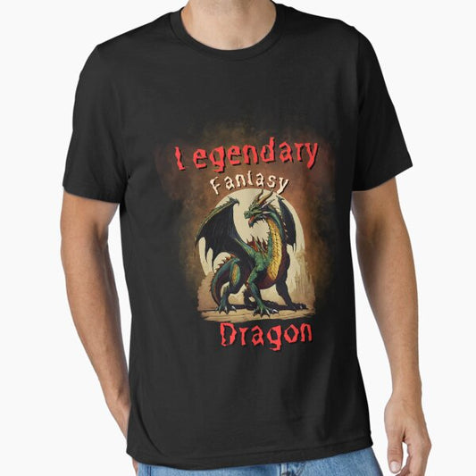Funny Legendary Fantasy Dragon Cool Gift Mens Women T-Shirt