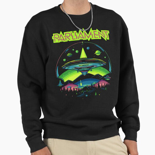Parliament Funkadelics Retro Mothership U.F.O Rock Funk Throwback Sweatshirt