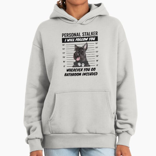 Personal Stalker Dog – Black Scottish Terrier Hoodie