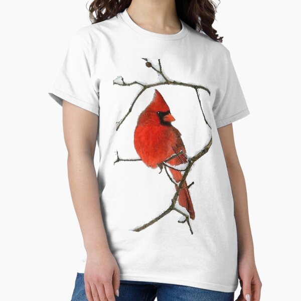 Northern Cardinal Digital Oil Painting – Vibrant Spring Bird Art for Nature Lovers T-Shirt