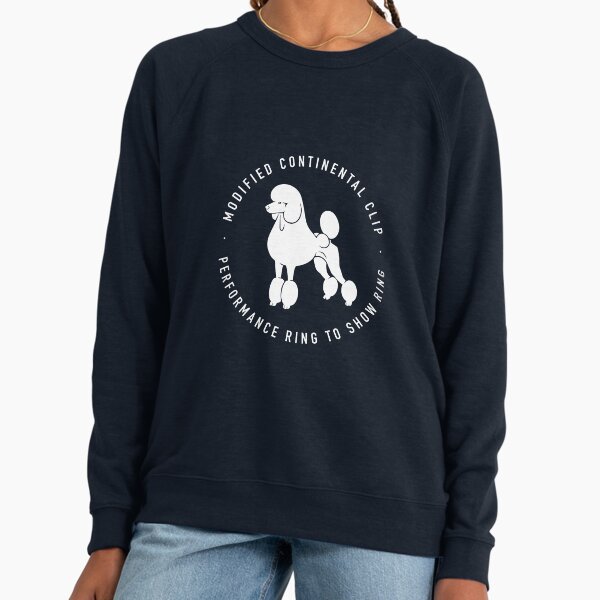 Poodle Modified Continental Clip Badge Sweatshirt Lightweight Sweatshirt
