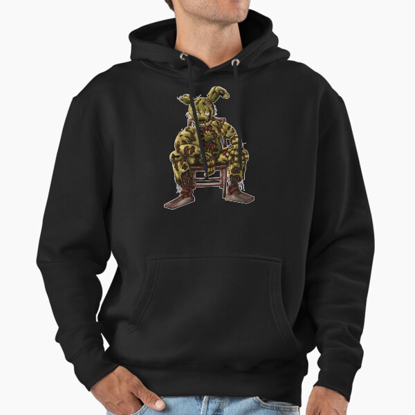 Springtrap sat in chair (white outline) Hoodie
