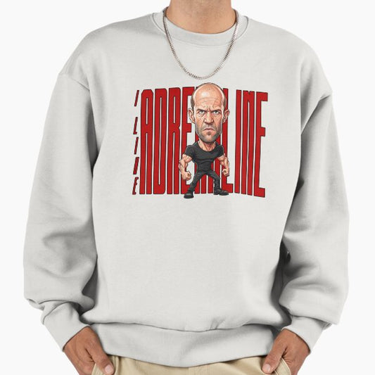Caricature Jason Statham likes adrenaline Sweatshirt