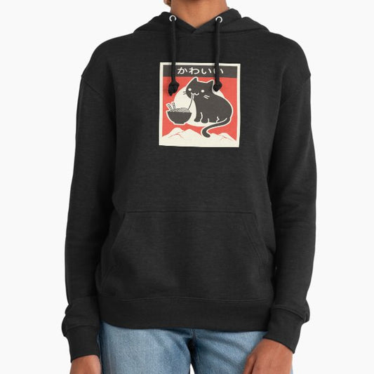 "Kawaii" Vintage Style Japenese Ramen Cat Hoodie