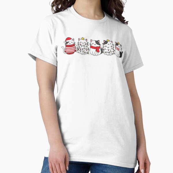 Christmas Cats with Lights and Sweaters T-Shirt