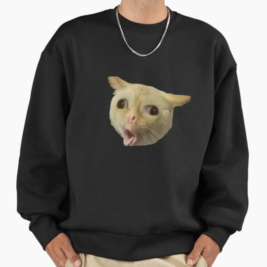 Cat Coughing Like A Kid Meme Sweatshirt