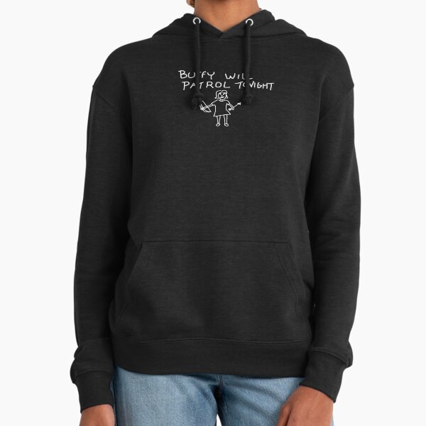 Buffy Will Patrol Tonight (White) - Buffy the Vampire Slayer, BtVS, 90s, Joss Whedon, Giles, The Gentlemen, Hush, Pop Culture Hoodie