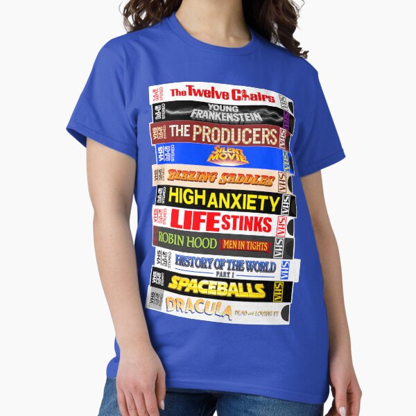 Mel Brooks VHS Movie Filmography Stack T-Shirt