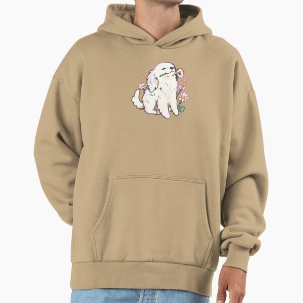 White Chihuahua holding flower Hoodie