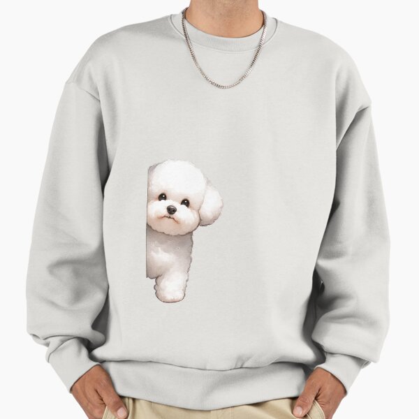 Peeking Bichon Frise - Black Sweatshirt