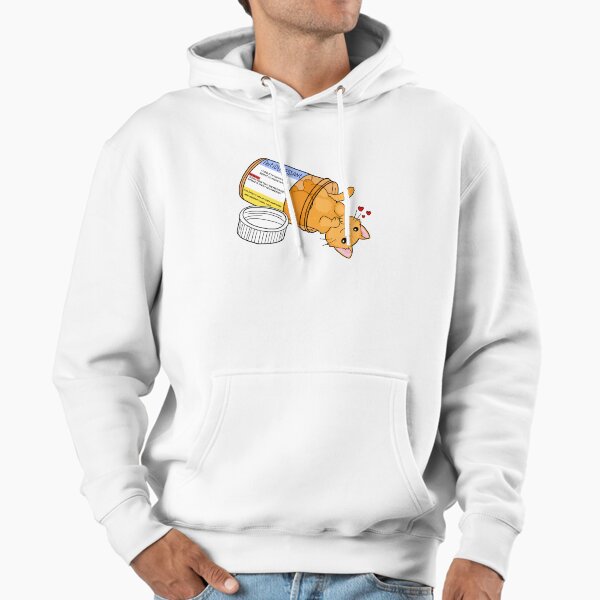 Orange kitty antidepressant love medicine Hoodie