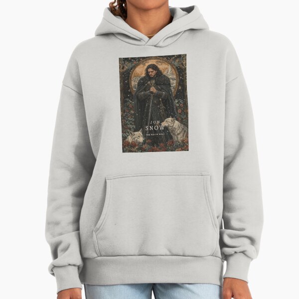 Jon Snow Illustration "The White Wolf" - The White Wolf Hoodie