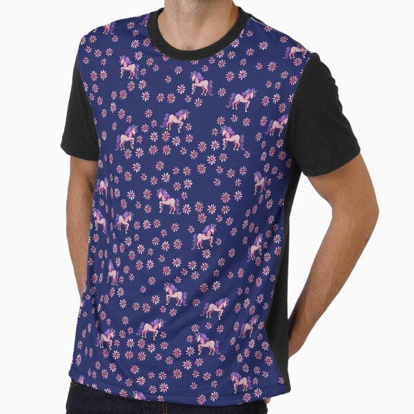 Unicorn Flowers Graphic T-Shirt