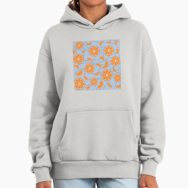 Summer Orange Slice Pattern Print Hoodie