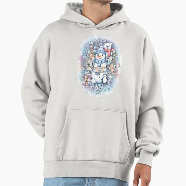 Winter Vibes Cute Fantasy Illustration Hoodie