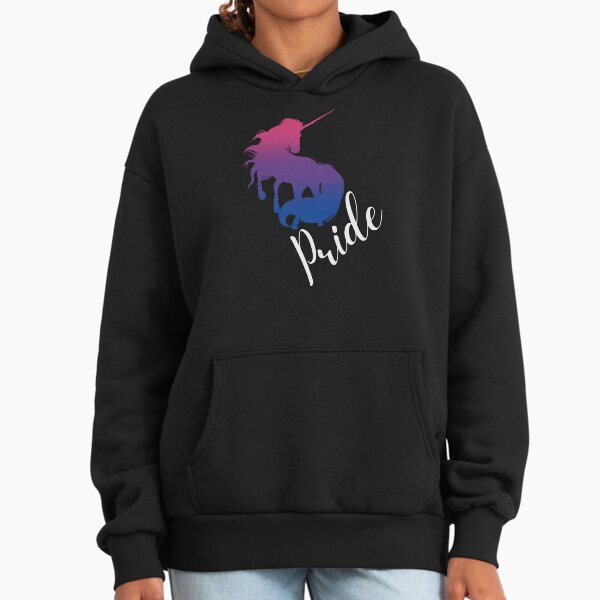 LGBTQ Pride, Unicorn in Bisexual Flag Colors Hoodie