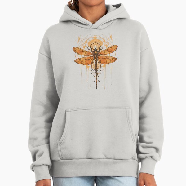 Art Nouveau - orange Dragonfly Hoodie