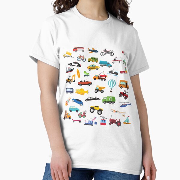 Little Boy Things That Move Vehicle Transportation Collection T-Shirt