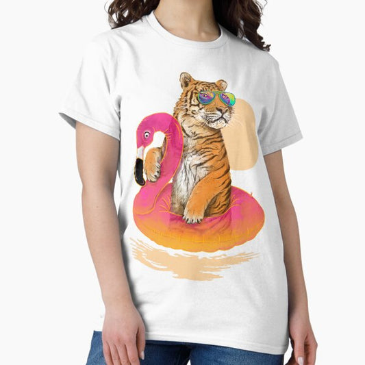 Chillin, Flamingo Tiger T-Shirt
